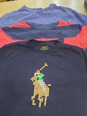 Polo by Ralph LauRen 3 Boys Tees  Size Small And Medium